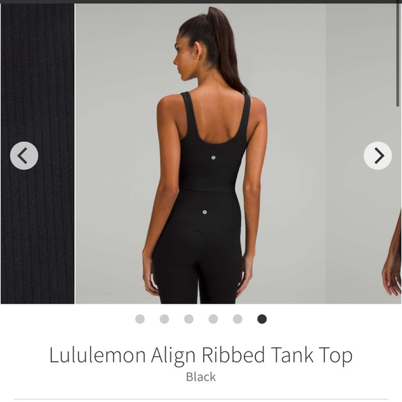 Lululemon ribbed align tank Black Sz 8 - Picture 2 of 7
